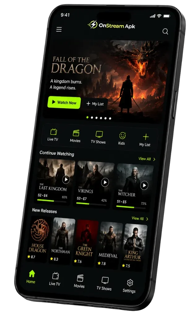 OnStream Apk Old Version Hero Section