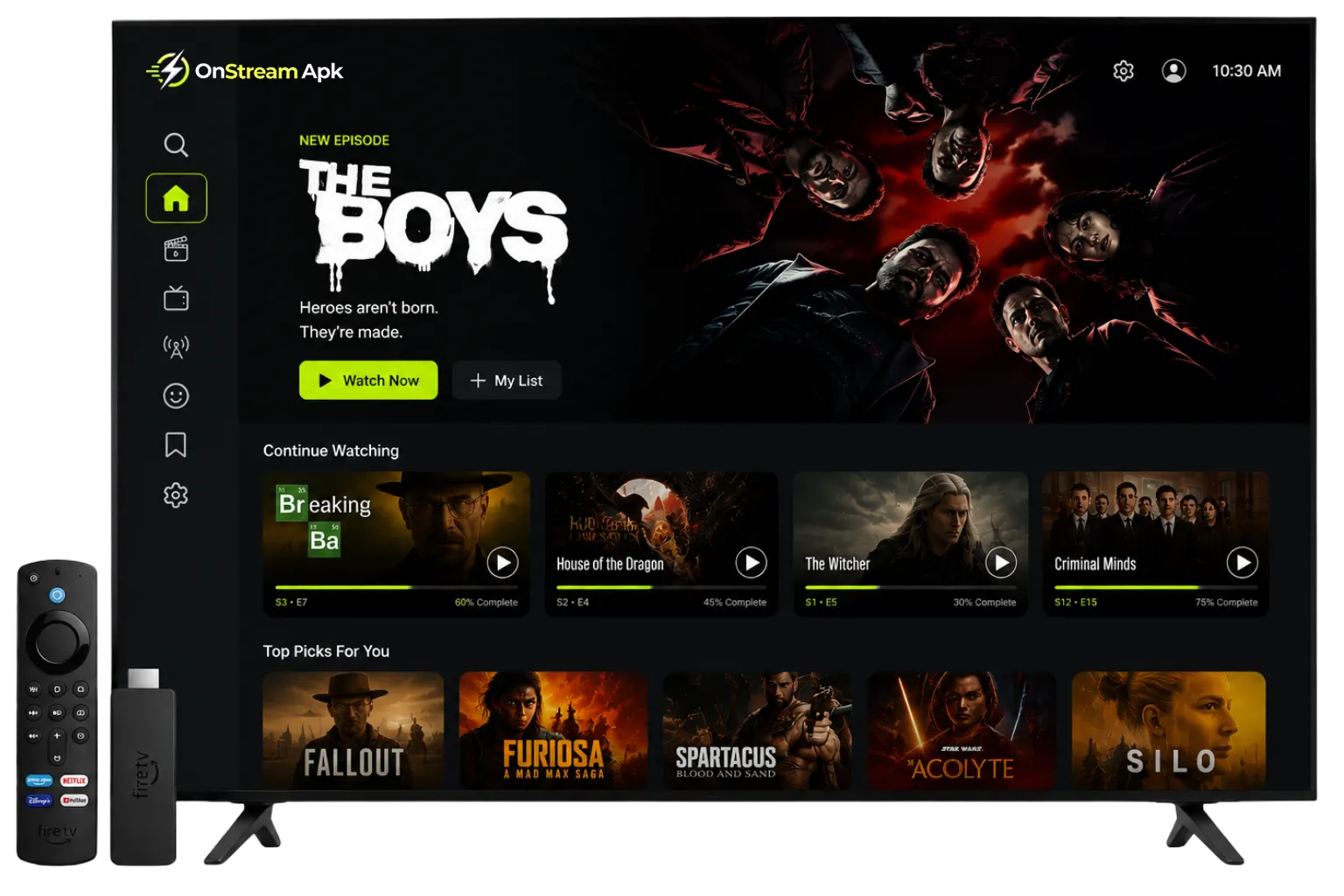 Firestick 1 OnStream for Firestick Hero Section